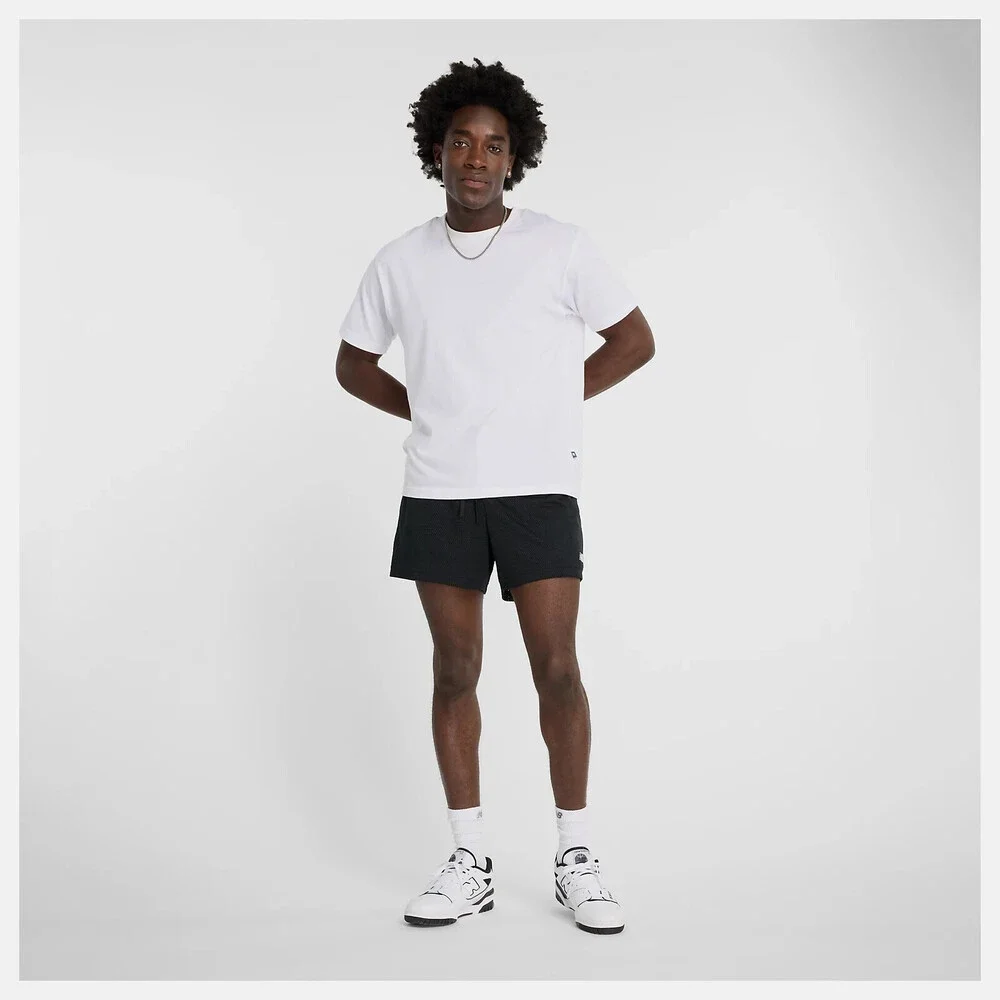 New Balance Sport Essentials Shorts Mens 2XL Black Mesh 5" Inseam Active APP2914 - Picture 2 of 14